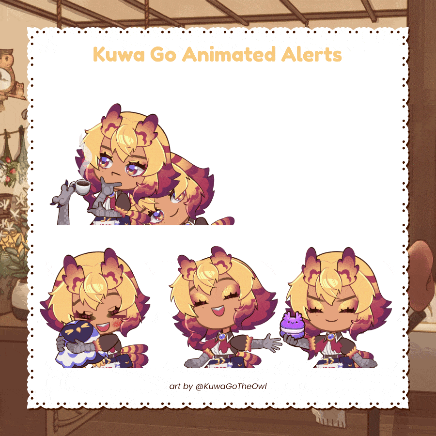 Kuwa Go The Owl Animated Alerts animated alerts for livestreaming and stream overlays.