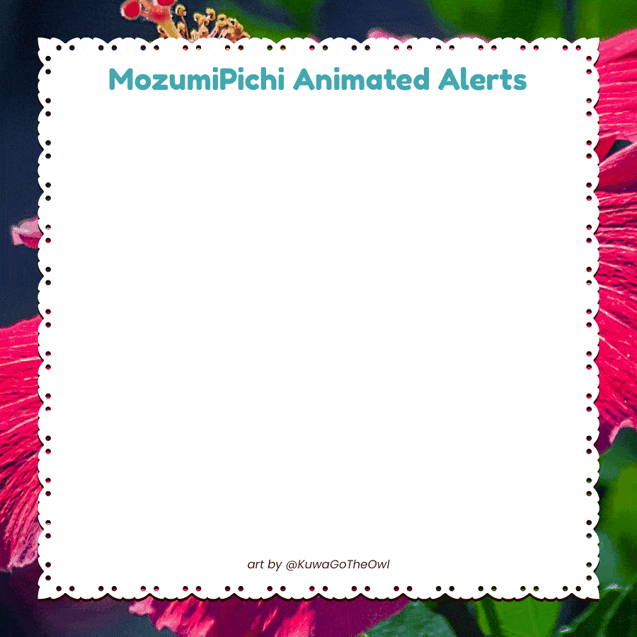 Mozumi Pichi Animated Alerts animated alerts for livestreaming and stream overlays.