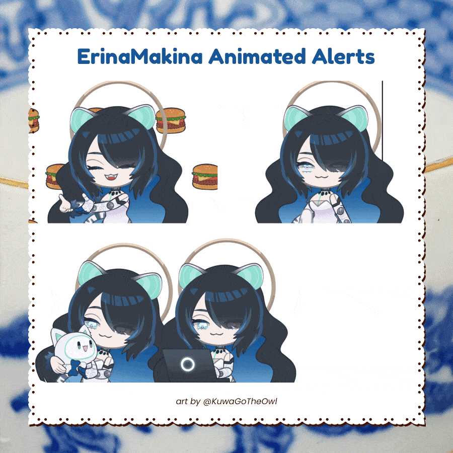 Erina Makina of Phase Connect Animated Alerts animated alerts for livestreaming and stream overlays.