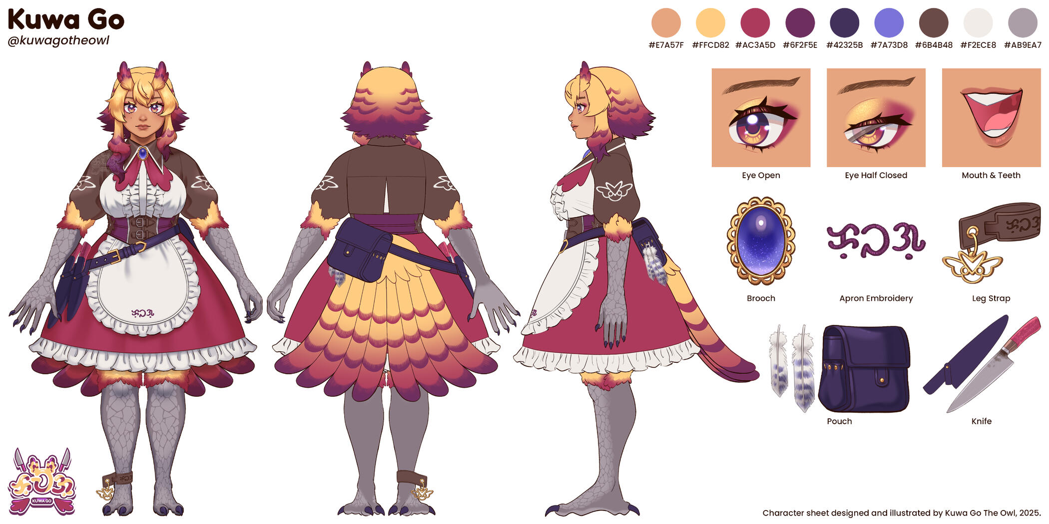 Kuwa Go The Owl (Main Character) Full Character Sheet